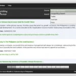 The simple Utility Poster software interface - all in one screen