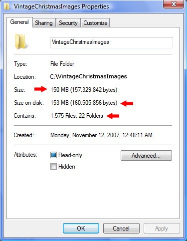 Christmas Pictures File Size